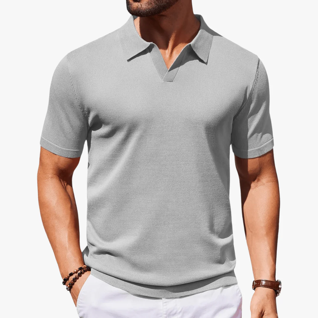 Danilo | Men's Knit Polo Shirt - Image 3