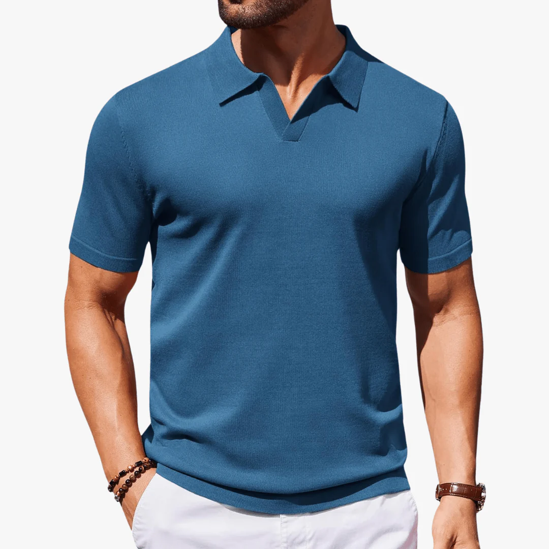 Danilo | Men's Knit Polo Shirt - Image 4