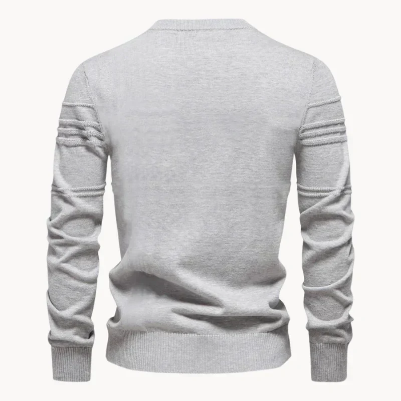 Dante | Men's structured round neck knitted sweater - Image 15