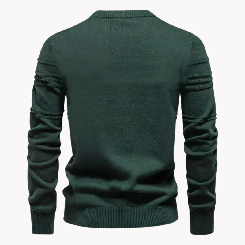 Dante | Men's structured round neck knitted sweater - Image 16