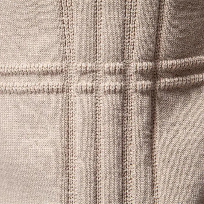 Dante | Men's structured round neck knitted sweater - Image 3