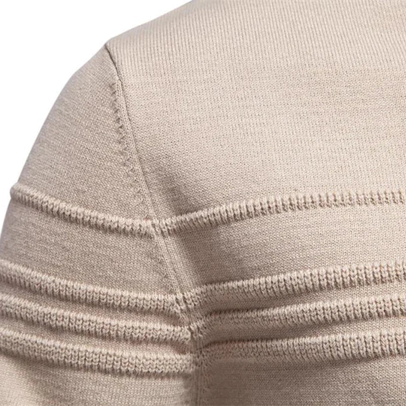 Dante | Men's structured round neck knitted sweater - Image 4