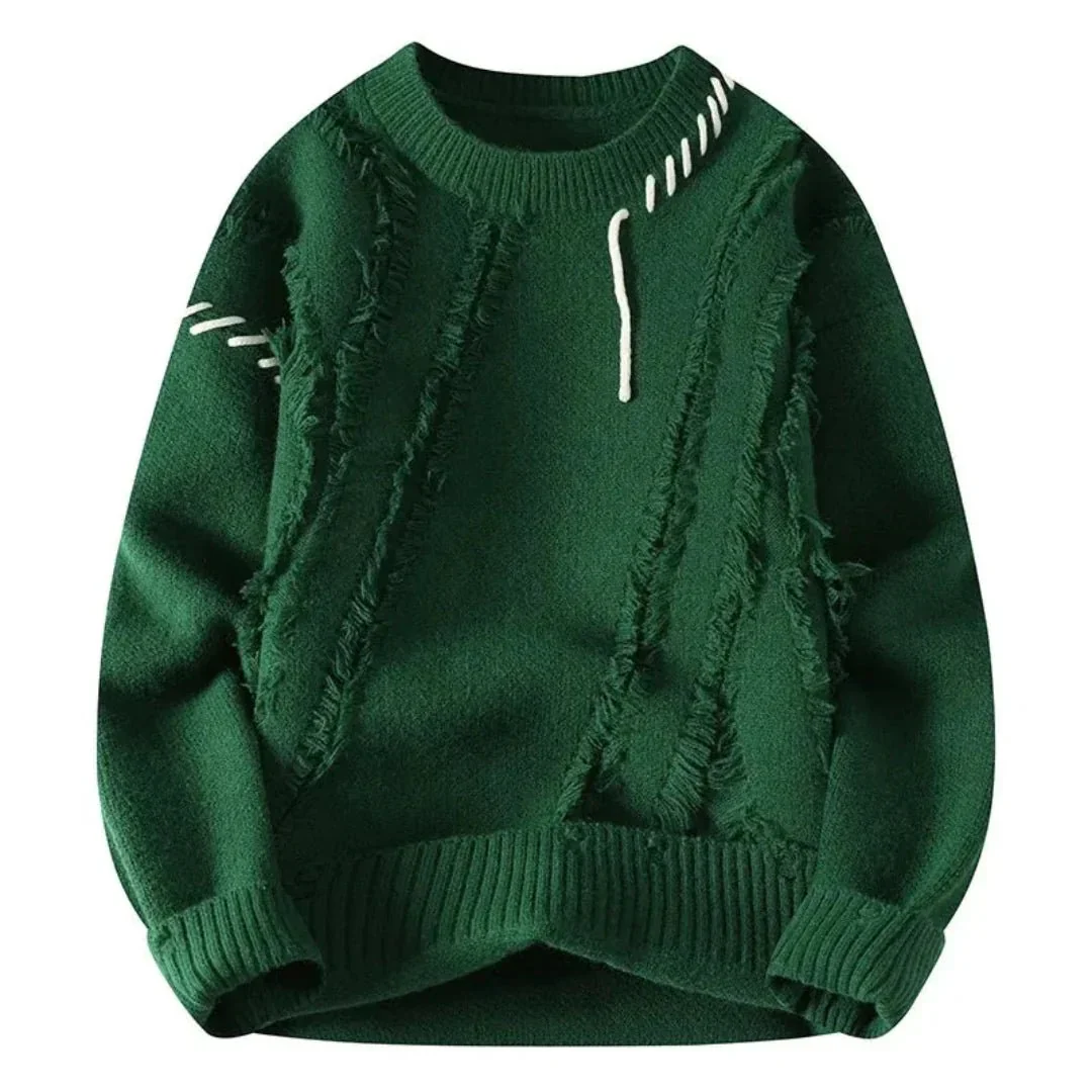 Dante | Modern men's sweater with geometric element design - Image 2