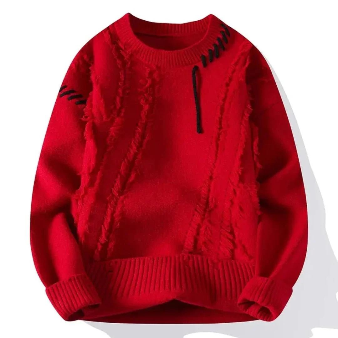 Dante | Modern men's sweater with geometric element design - Image 3