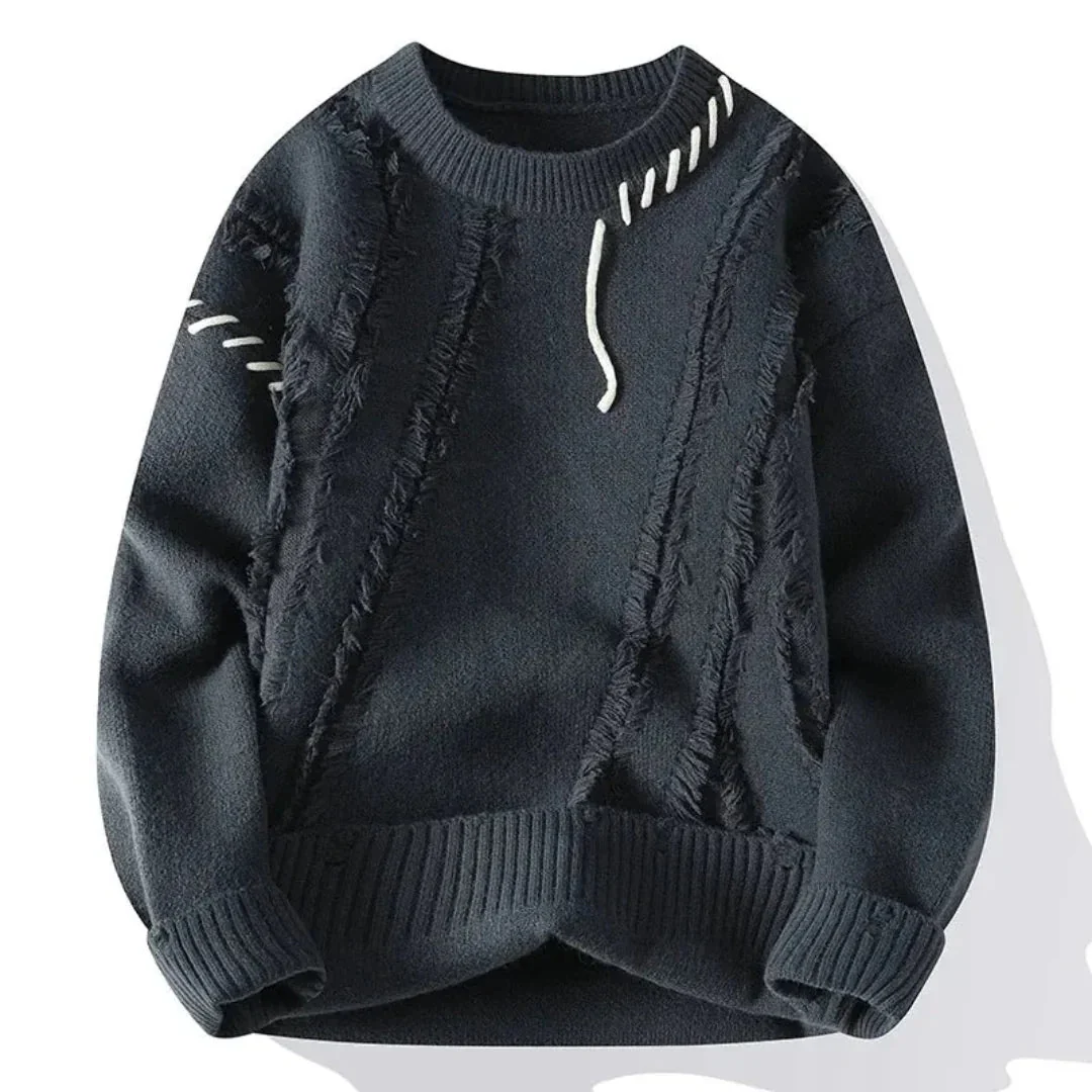 Dante | Modern men's sweater with geometric element design - Image 4