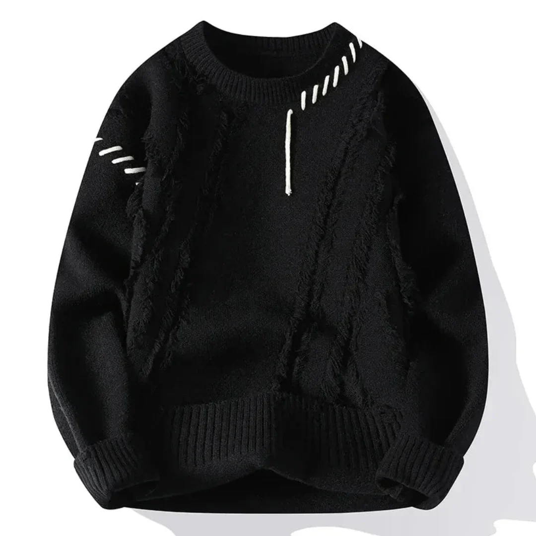 Dante | Modern men's sweater with geometric element design - Image 5