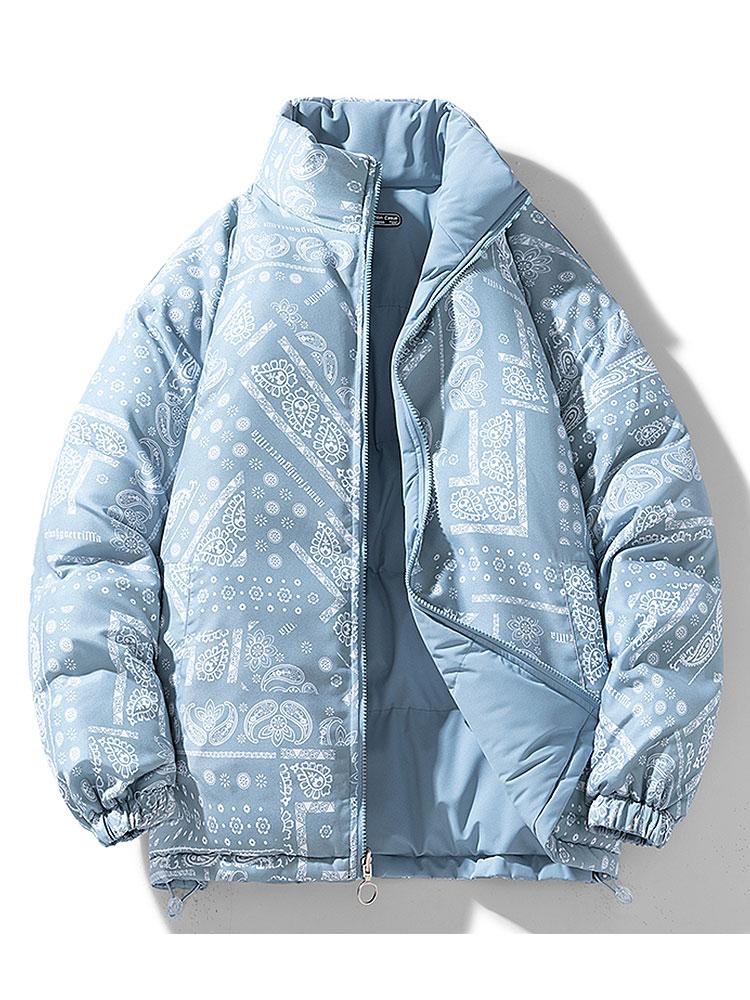 Darian | Reversible Paisley Puffer Coat - Image 2
