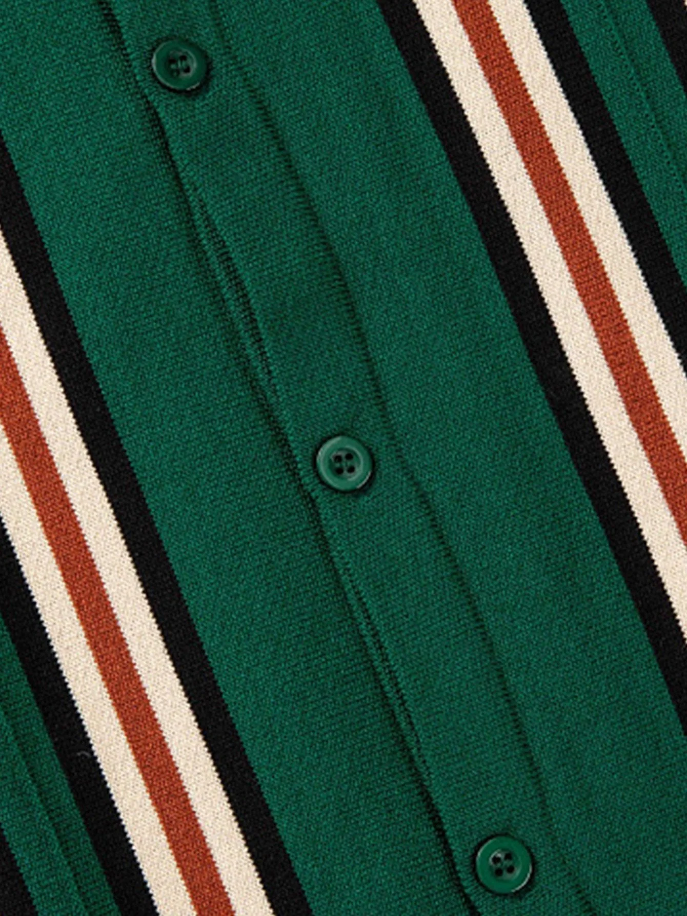 Darío® | Short Sleeve Striped Button Up Sweater Polo - Image 6