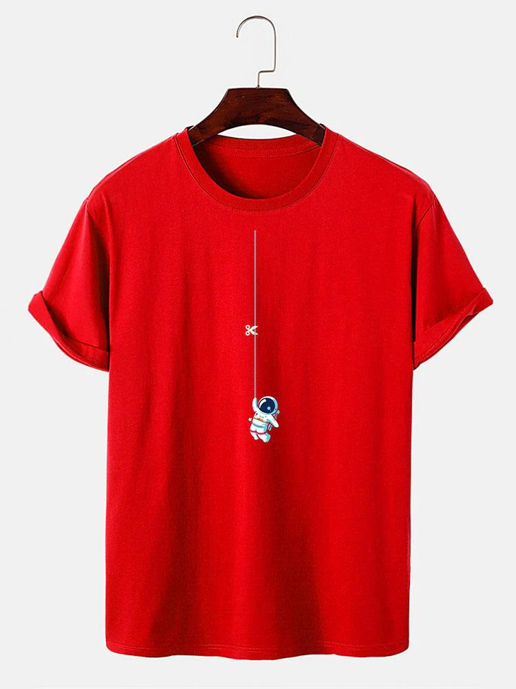 David® | Astronaut On A String Print T-Shirt - Image 9