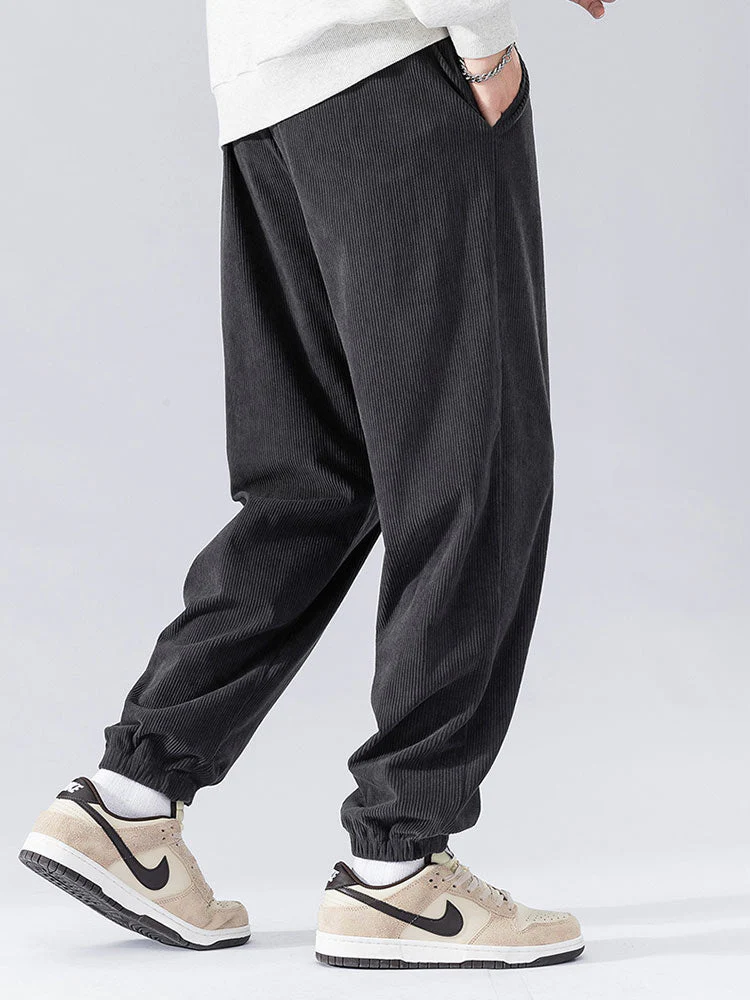 David® | Drawstring Corduroy Joggers - Image 3