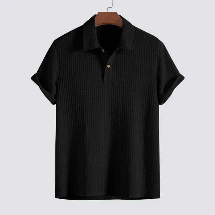 David® | Knitted Structured Short Sleeve Polo Shirt - Image 2