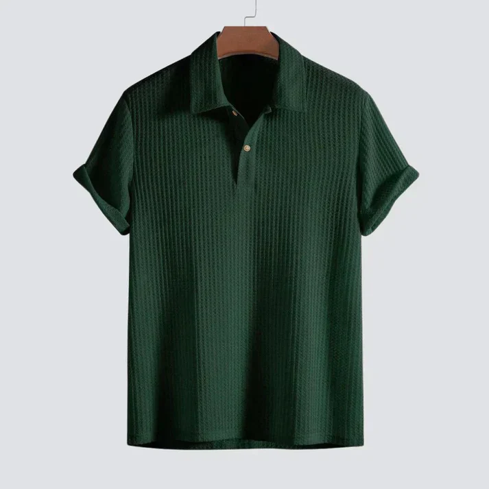 David® | Knitted Structured Short Sleeve Polo Shirt - Image 3