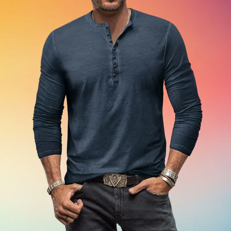 David® | Long-sleeved shirt with buttons - Image 7