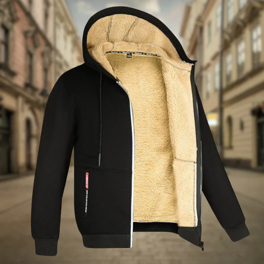 Decio | Cozy Sherpa-lined hoodie for men - Image 2