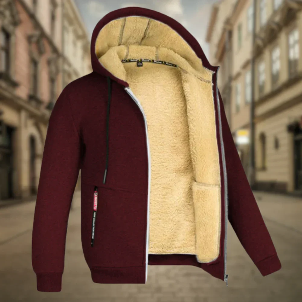 Decio | Cozy Sherpa-lined hoodie for men - Image 4