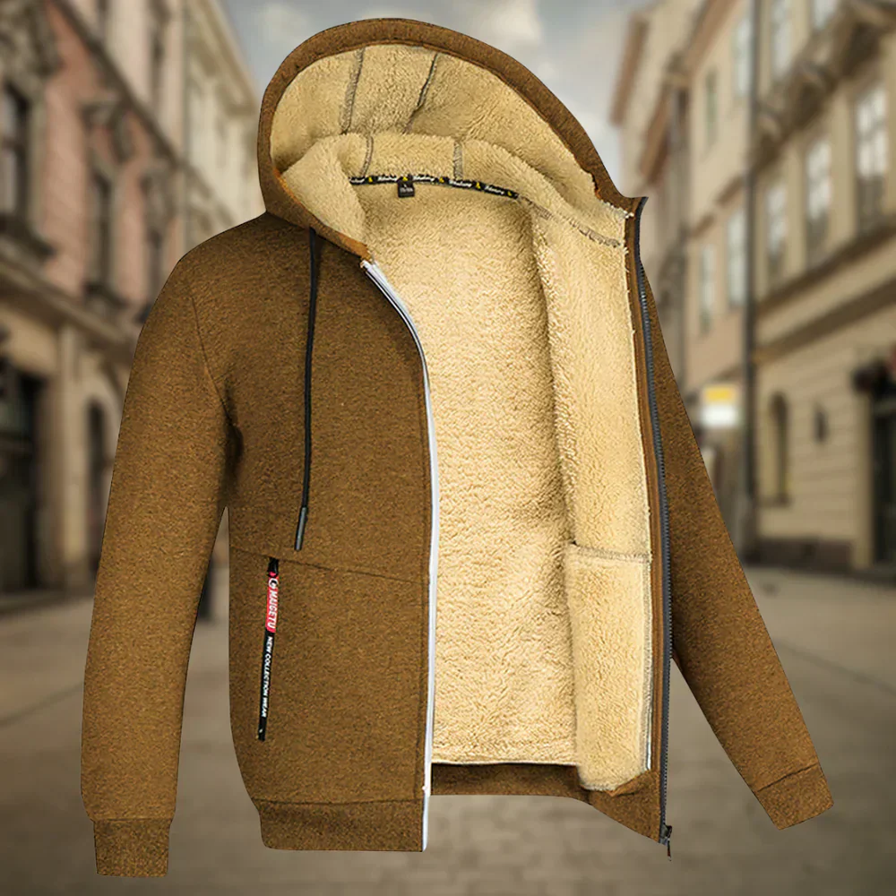 Decio | Cozy Sherpa-lined hoodie for men - Image 5