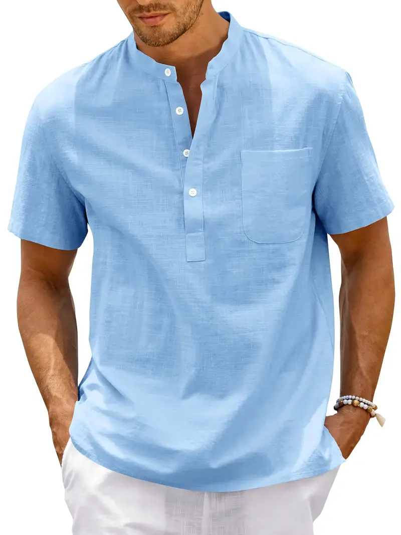 Declan® | Summer Shirt With Short Sleeve Closure For Men - Image 3