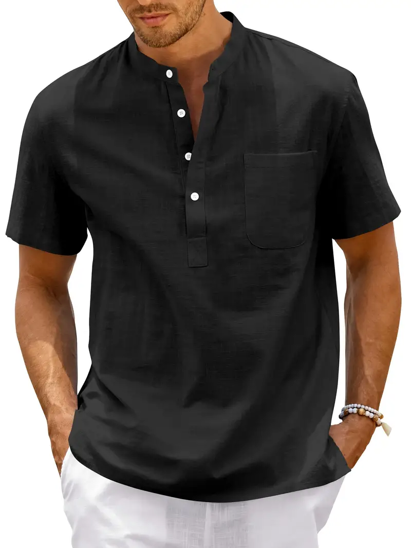 Declan® | Summer Shirt With Short Sleeve Closure For Men - Image 5