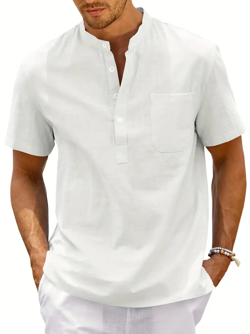 Declan® | Summer Shirt With Short Sleeve Closure For Men - Image 7