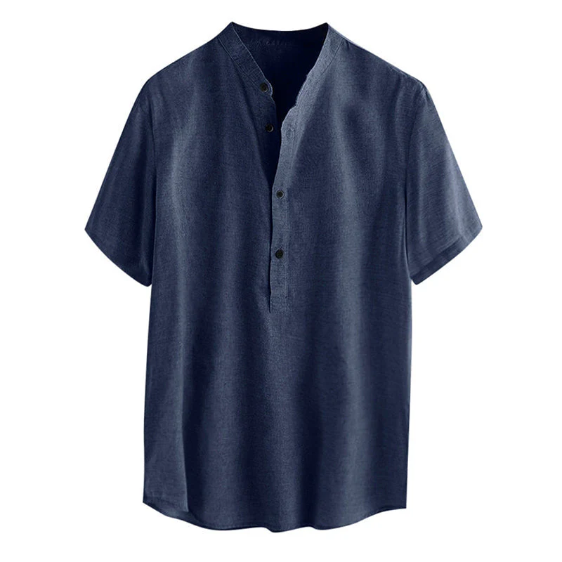 Declan® | Versatile Short-Sleeved Men'S Shirt Made Of Cotton And Linen - Image 2