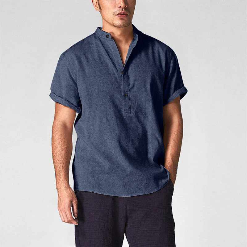 Declan® | Versatile Short-Sleeved Men'S Shirt Made Of Cotton And Linen - Image 5