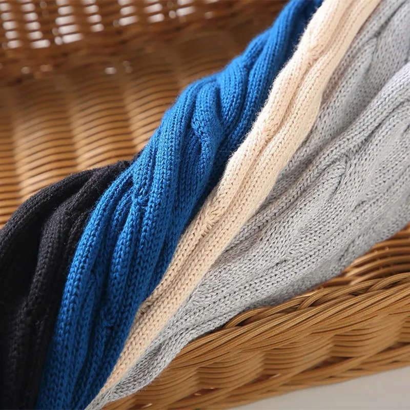 Denholm® | Knitted Cotton Pullovers With Stand-Up Collar - Image 4