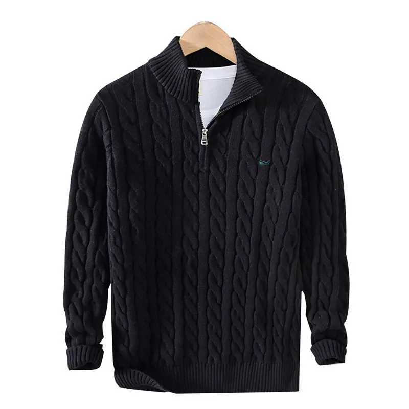 Denholm® | Knitted Cotton Pullovers With Stand-Up Collar - Image 9
