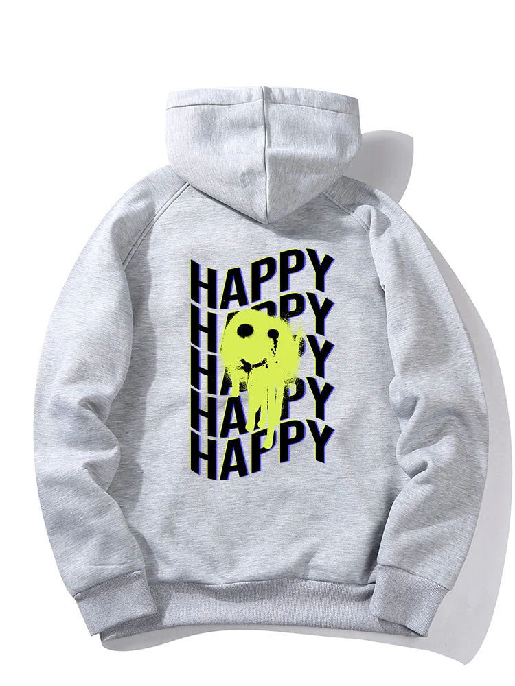 Derek | Graffiti Smiley Back Print Hoodie - Image 3