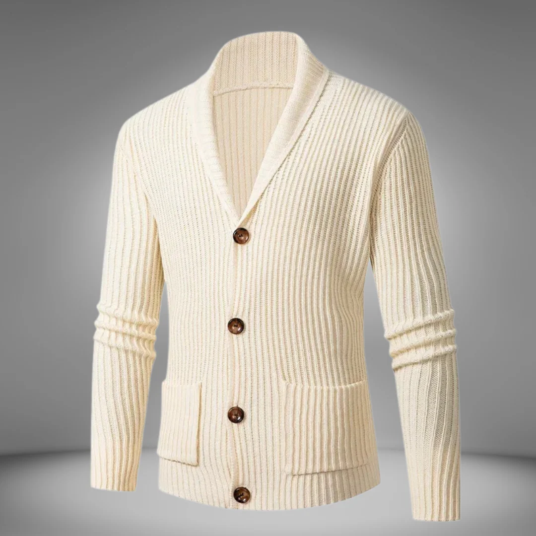 Dervin | Men's relaxed fit knitted cardigan - Image 3
