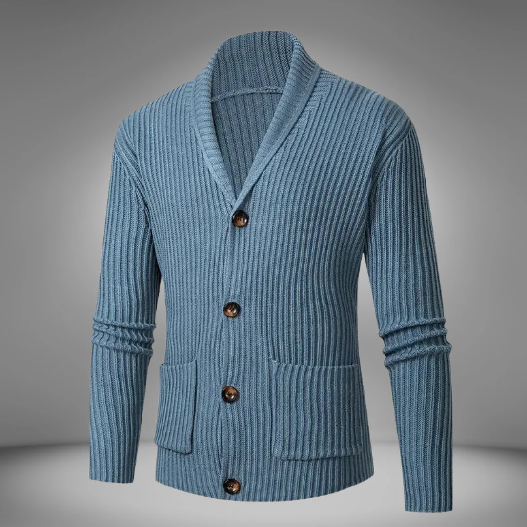 Dervin | Men's relaxed fit knitted cardigan - Image 4