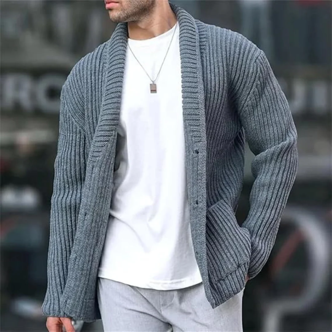 Dervin | Men's relaxed fit knitted cardigan - Image 6