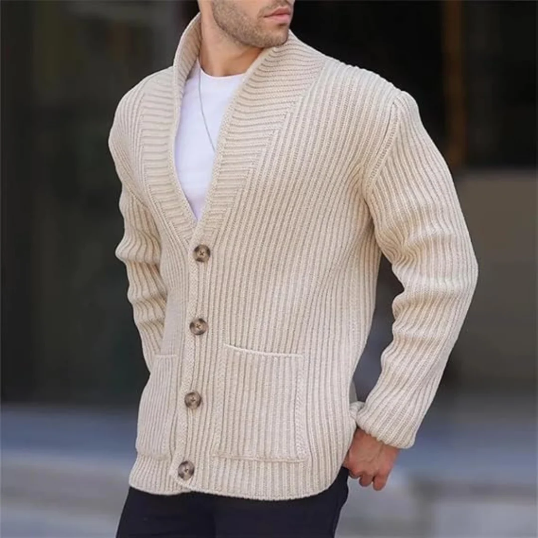 Dervin | Men's relaxed fit knitted cardigan - Image 8