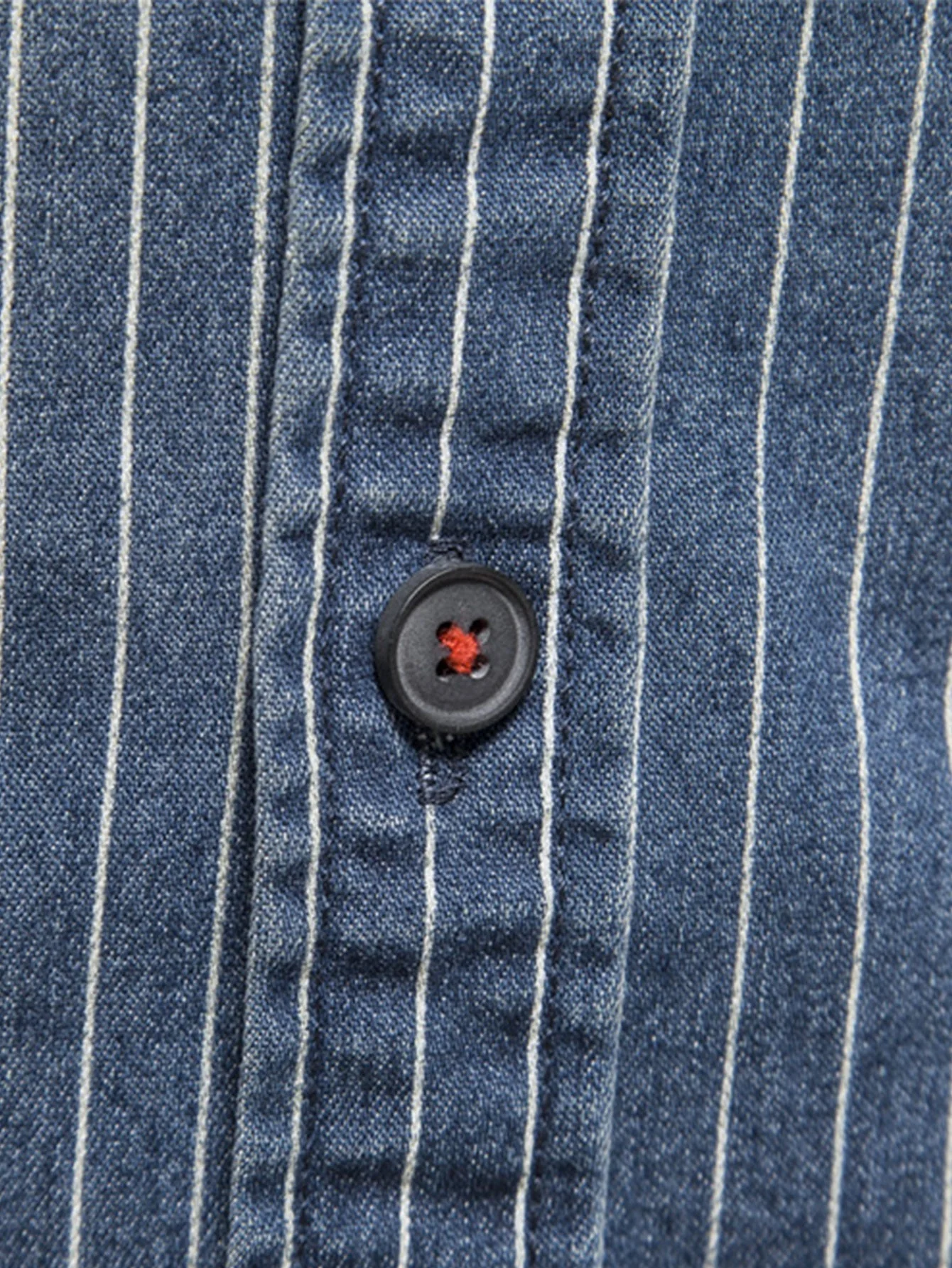 Desiderio® | Stripe Washed Denim Shirt With Pockets - Image 9