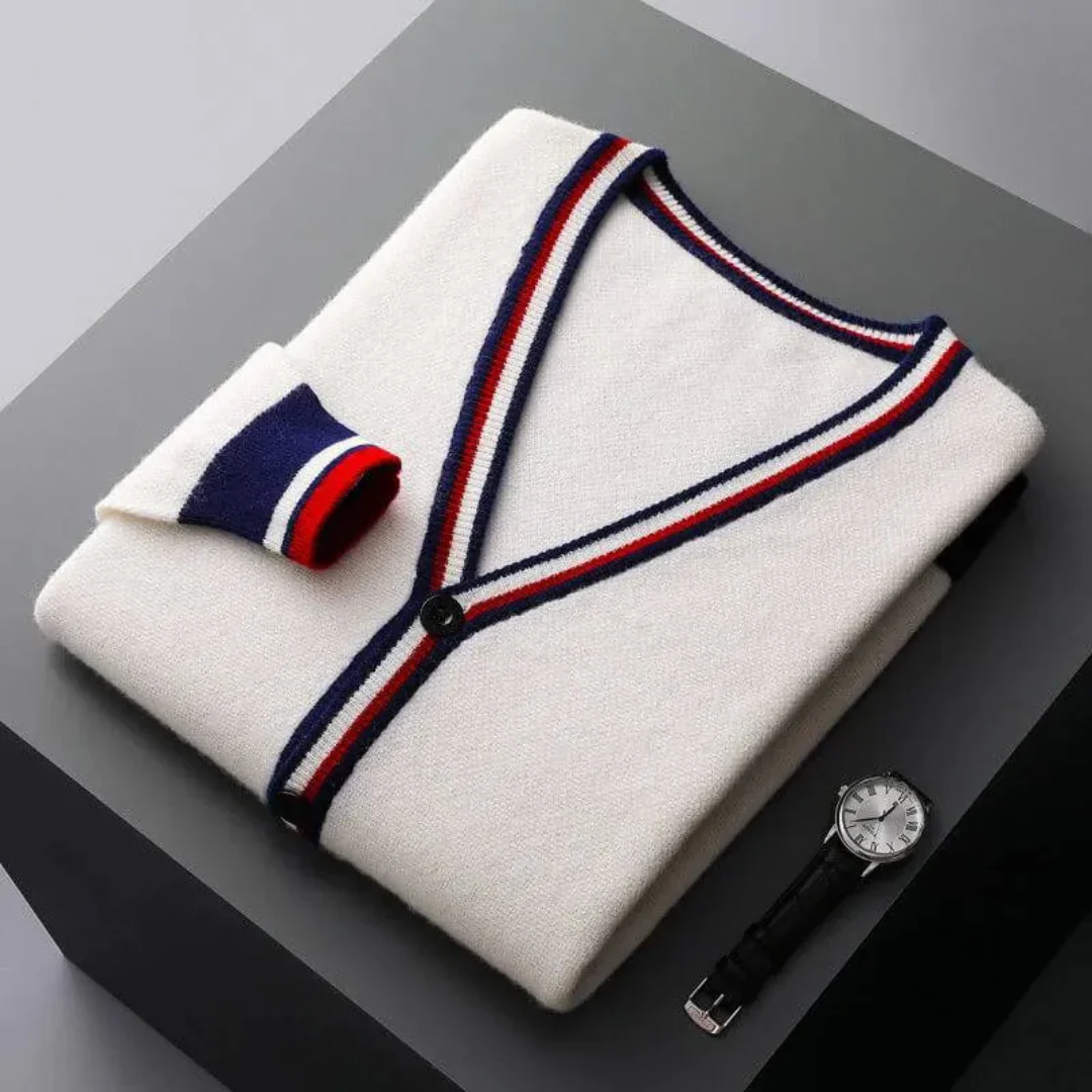Desiderio | Neck Wool Cardigan - Image 4