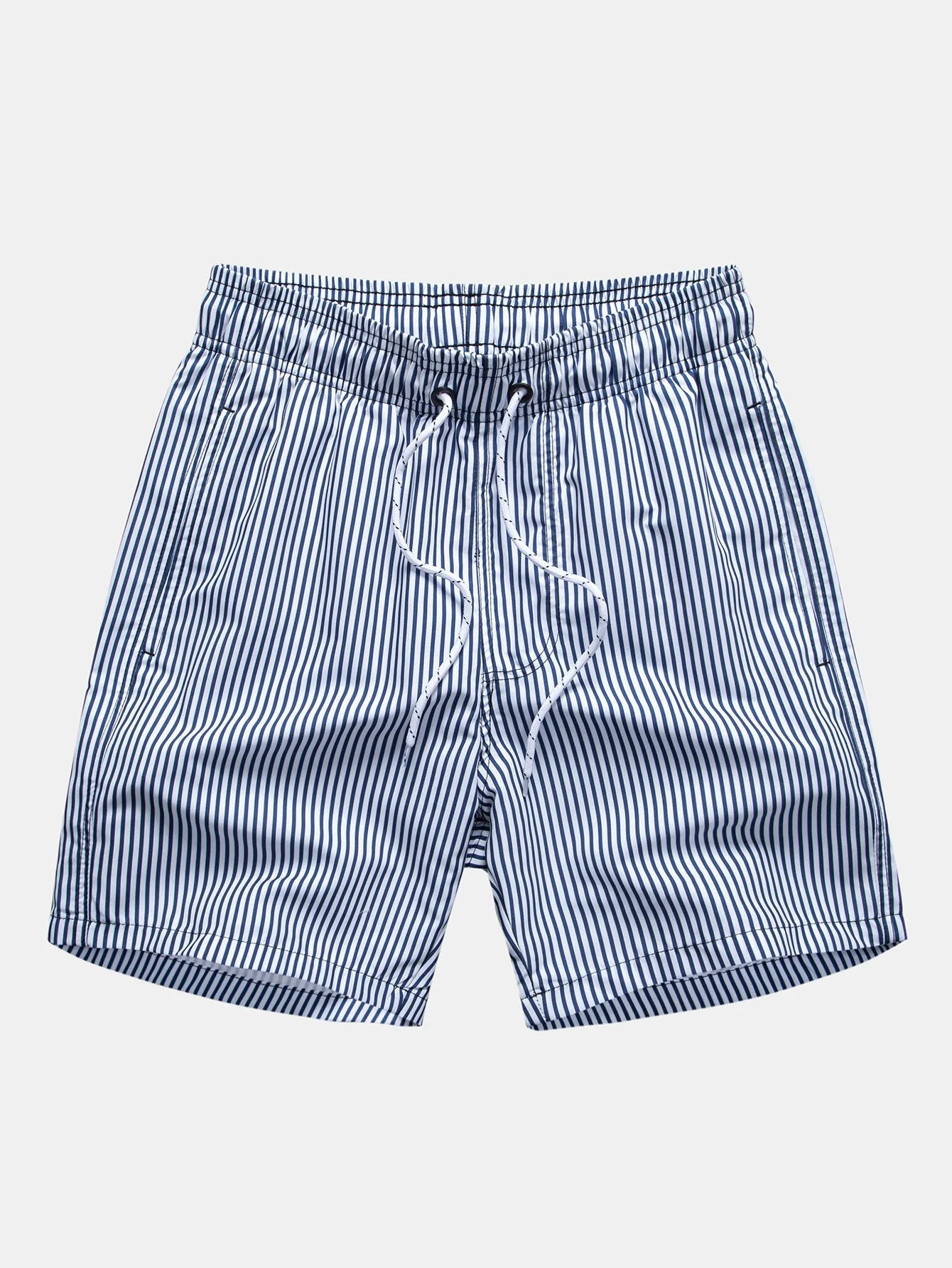 Desmond® | Palm Tree Print Button Up Shirt & Stripe Print Swim Shorts - Image 5