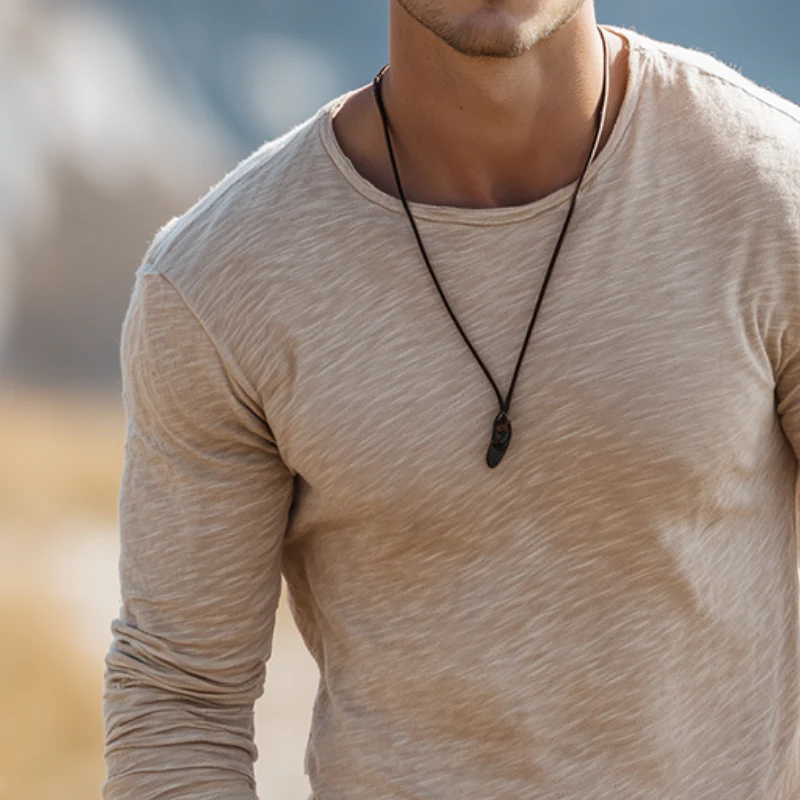 Devin | Men'S Retro Casual Simple Round Neck Long Sleeve T-Shirt - Image 3