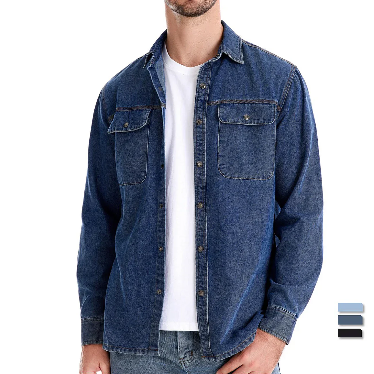 Devon® | Men'S Denim Blouse - Image 4