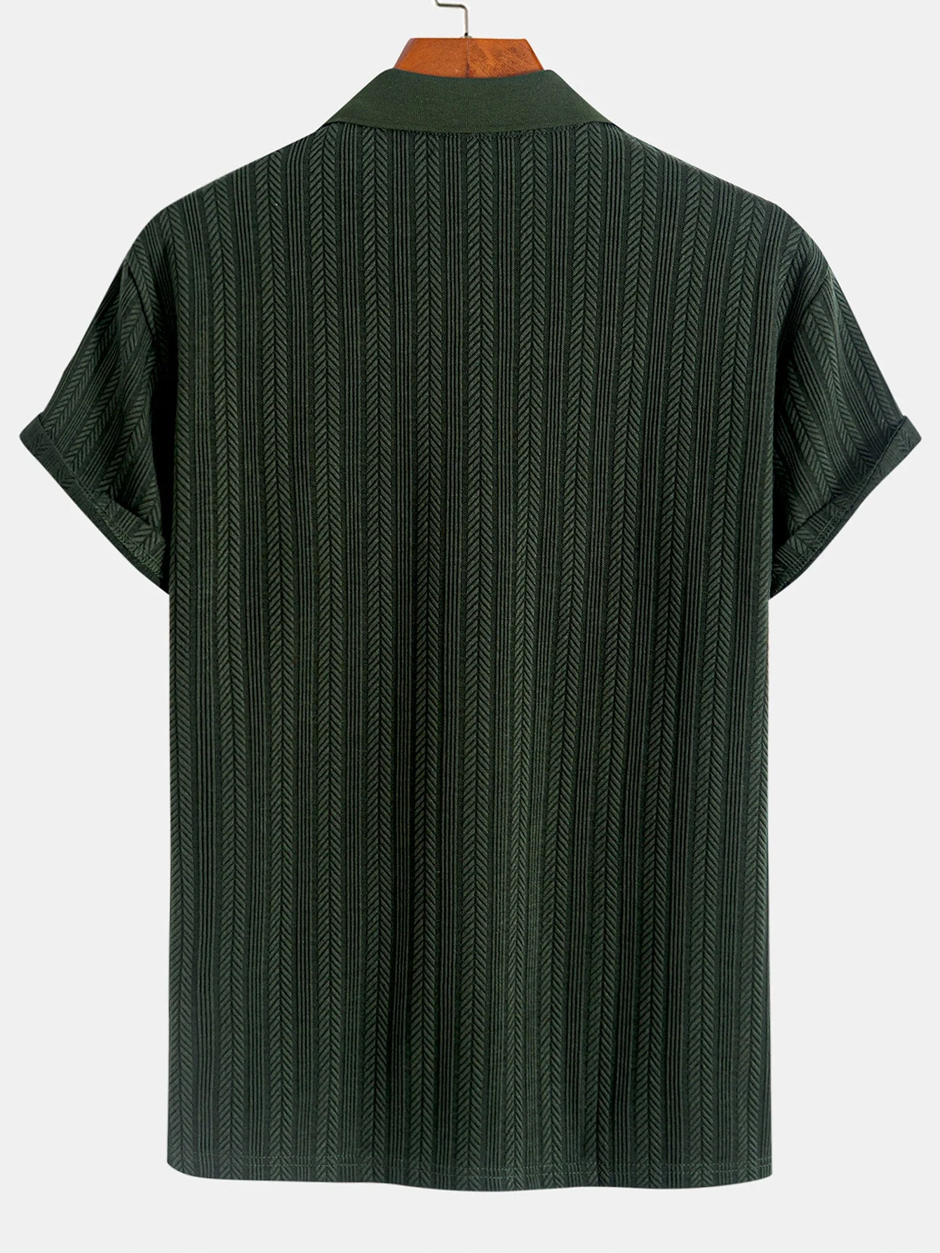 Devon® | Textured Zipper Polo - Image 2
