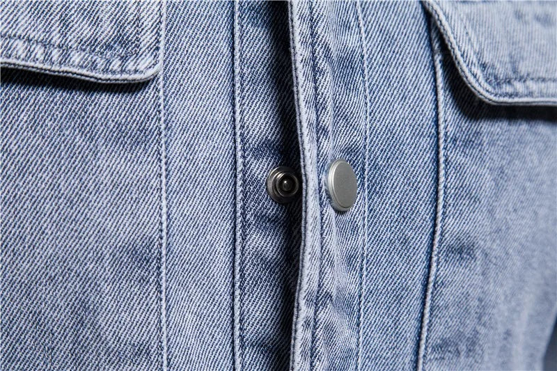 Dexter® | Washed Denim Overshirt With Pockets - Image 6
