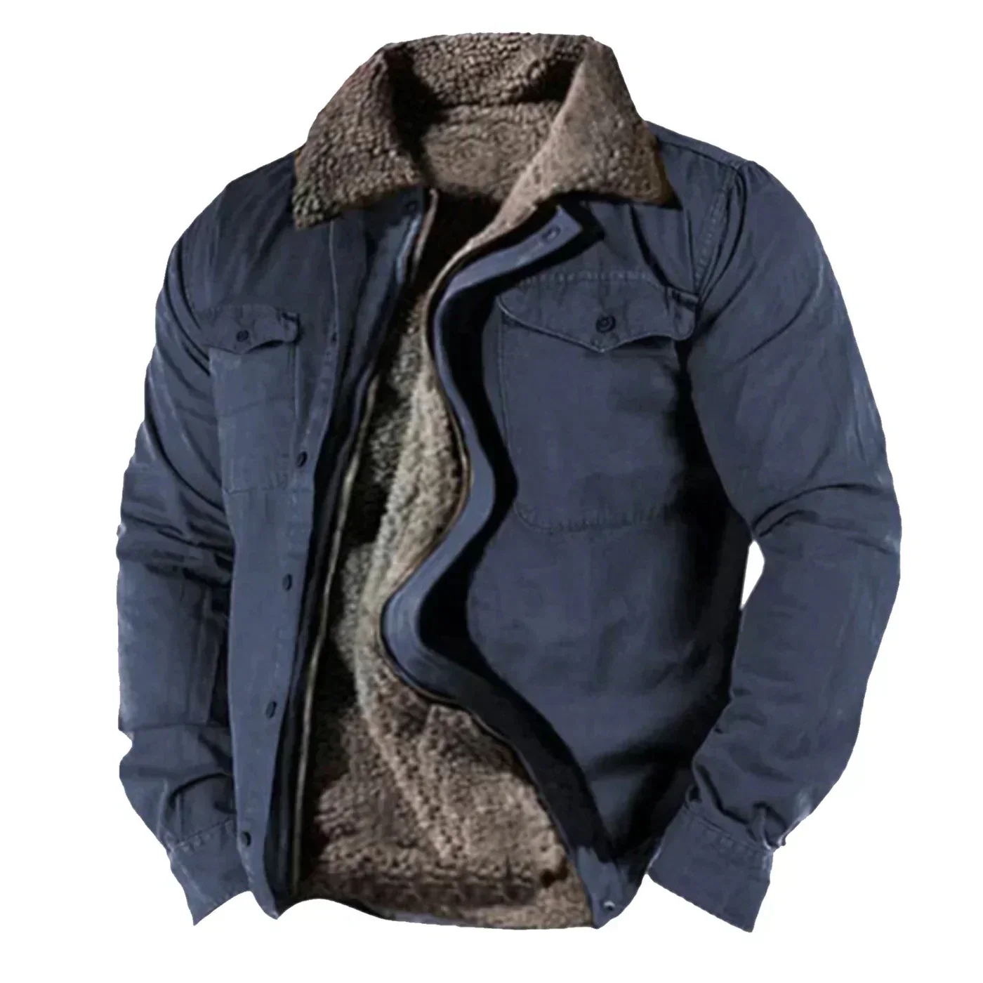 Dexter | Sherpa-lined utility jacket for men - Image 2