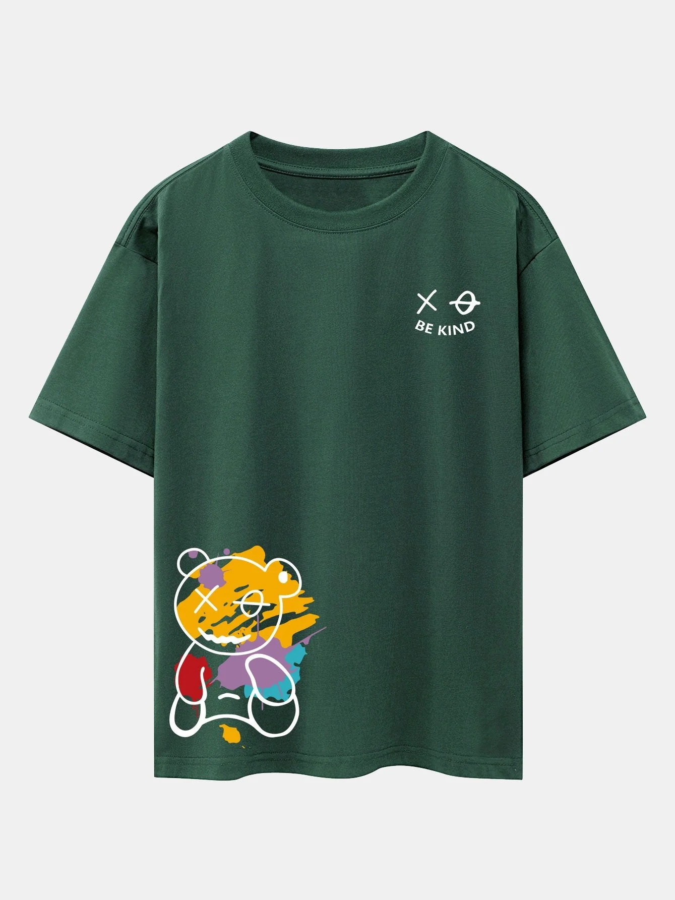 Dillon® | Graffiti Bear Print Drop Shoulder Oversize T-Shirt - Image 12