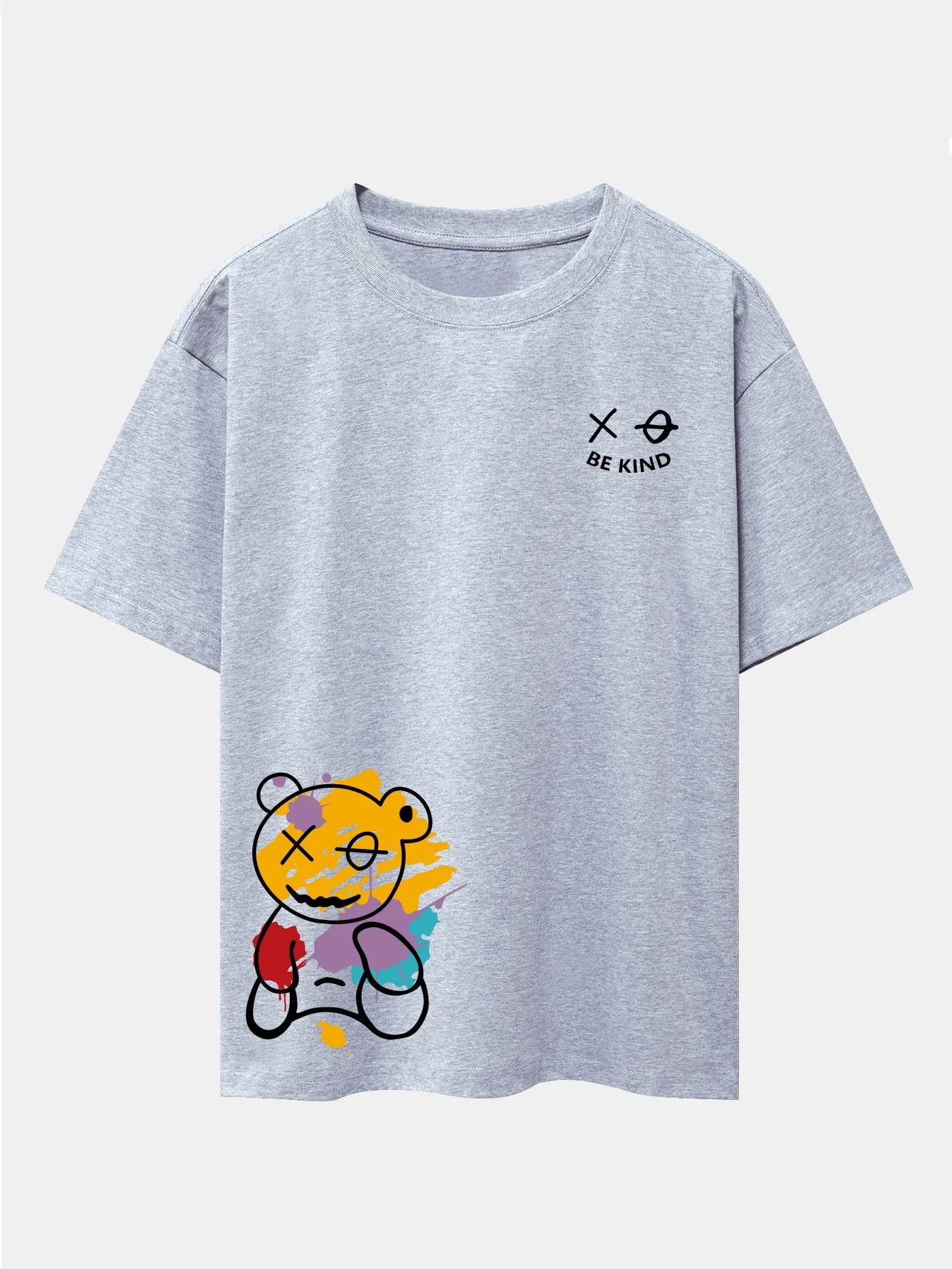 Dillon® | Graffiti Bear Print Drop Shoulder Oversize T-Shirt - Image 15