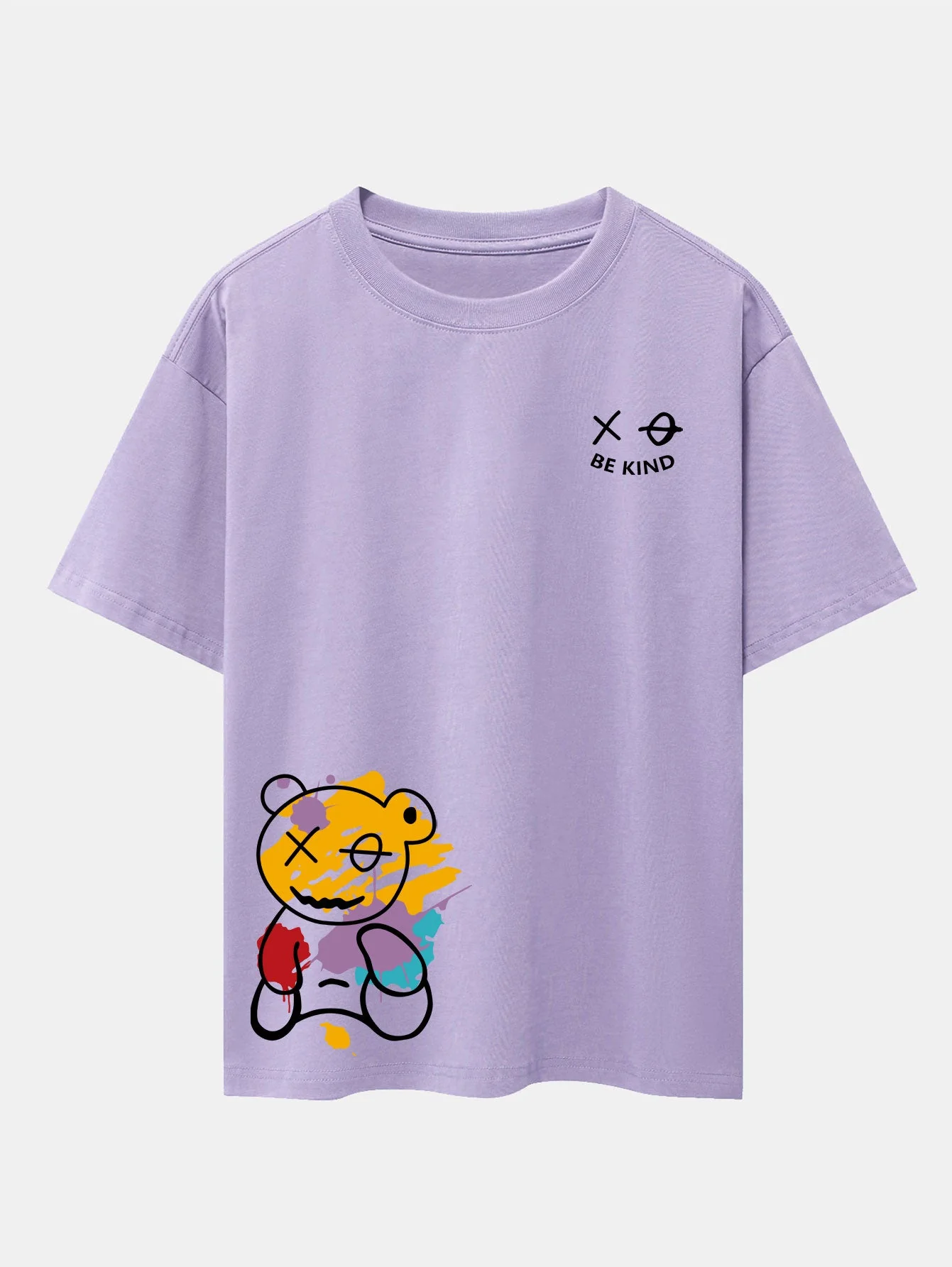 Dillon® | Graffiti Bear Print Drop Shoulder Oversize T-Shirt - Image 7