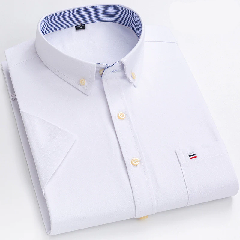 Dimitri® | Soft Cotton Shirt With Practical Chest Pocket And Short Sleeves - Image 2
