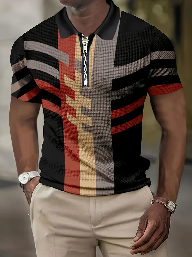 Dion® | Stylish Color Block Short Sleeve T-Shirt For Men - Image 2