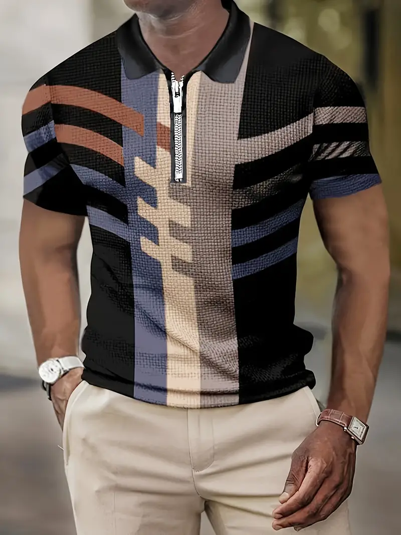 Dion® | Stylish Color Block Short Sleeve T-Shirt For Men - Image 3