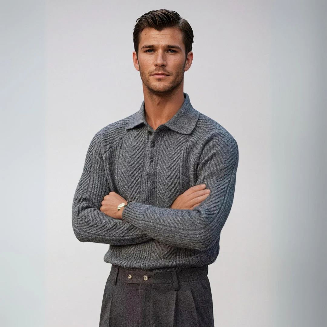 Dionisio® | Luxury Men'S Sweater With Collar - Image 2