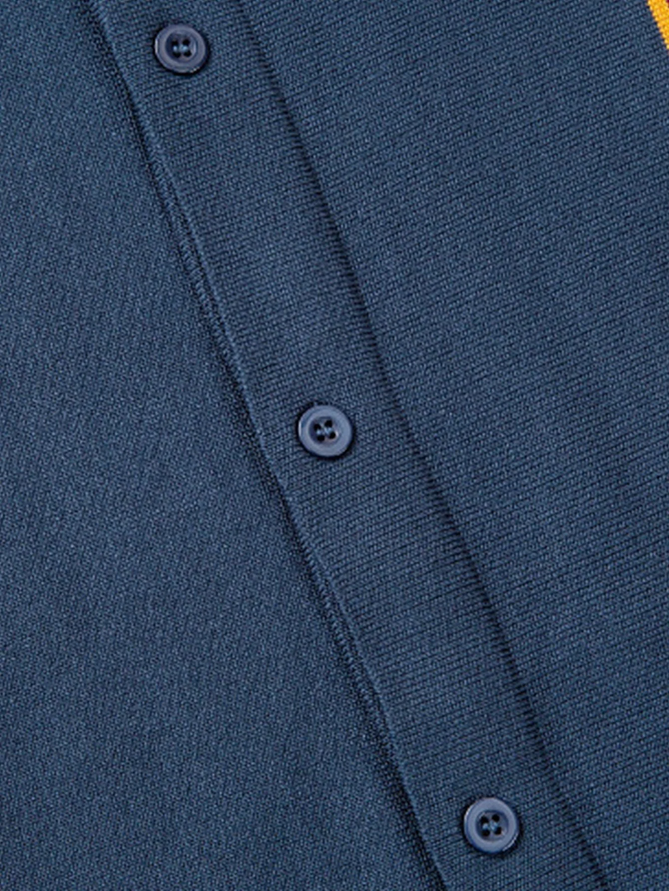 Dionisio® | Short Sleeve Multi Stripe Button Up Sweater Polo - Image 6