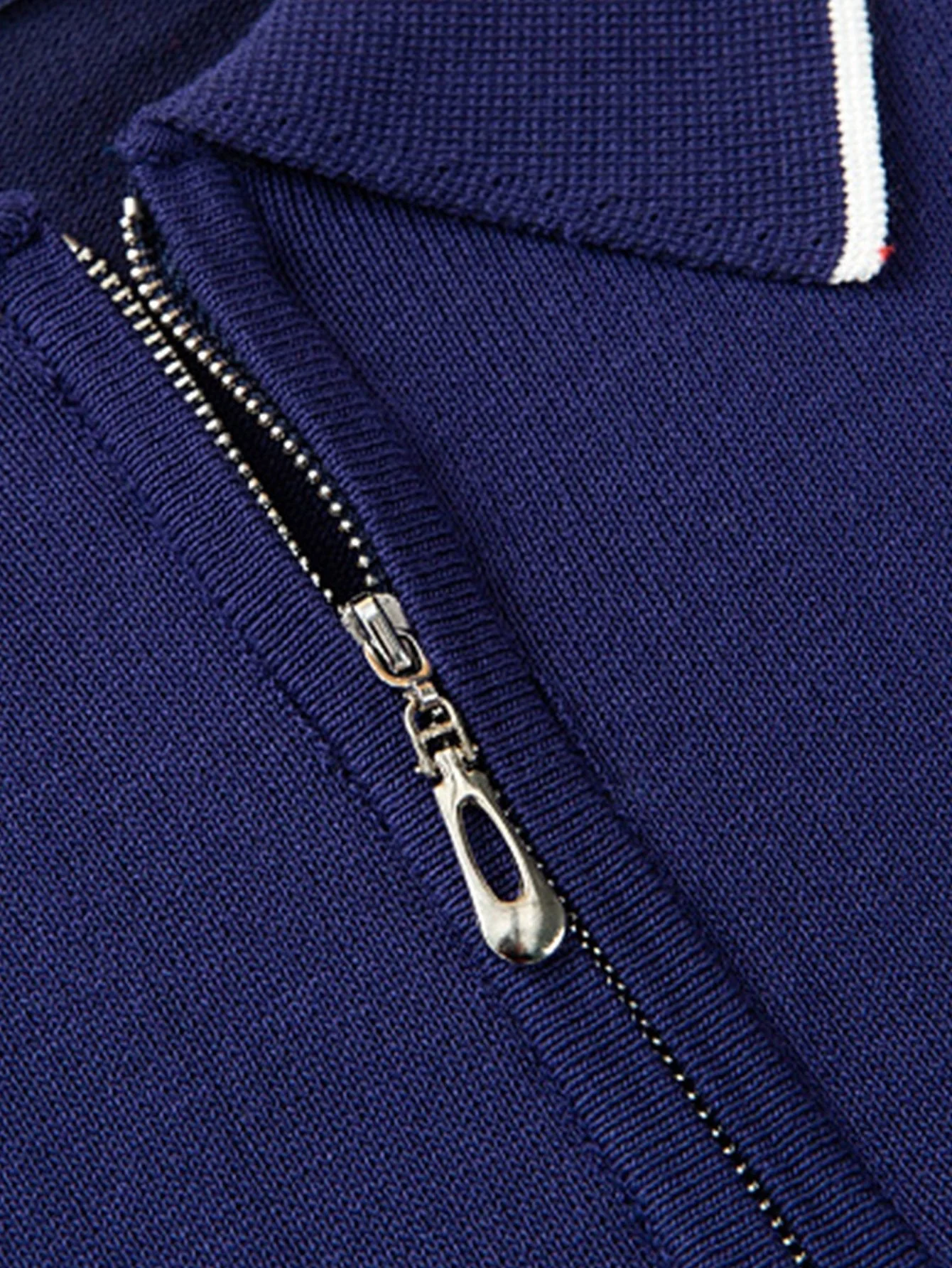 Diotrephes® | Solid Zip Sweater Polo - Image 5