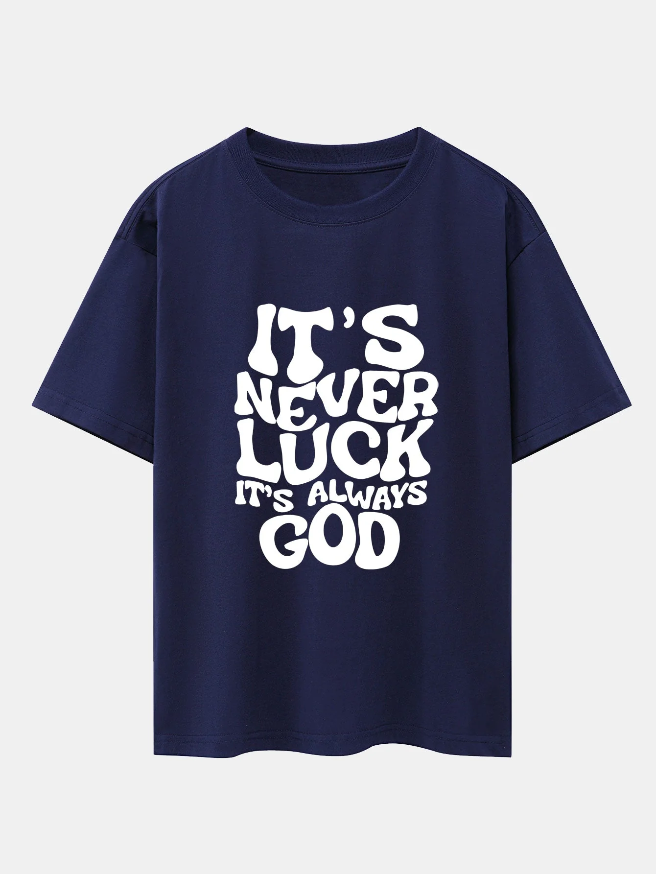 Dolores® | God Slogan Print Drop Shoulder Oversize T-Shirt - Image 10